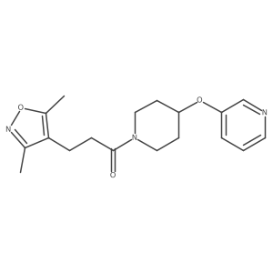 3-(3,5-Dimethylisoxazol-4-yl)-1-(4-(pyridin-3-yloxy)piperidin-1-yl)propan-1-one Structure
