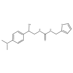 1-(2-(4-(Dimethylamino)phenyl)-2-hydroxyethyl)-3-(thiophen-2-ylmethyl)urea结构式