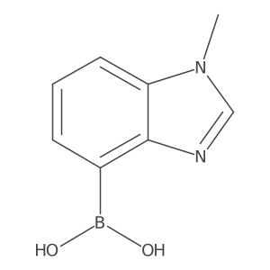 (1-Methylbenzimidazol-4-yl)boronic acid结构式
