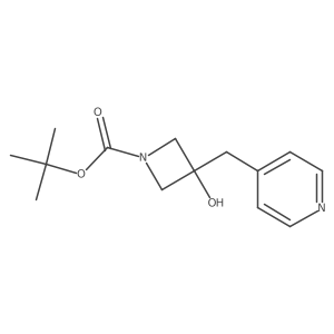 Tert-butyl 3-hydroxy-3-(pyridin-4-ylmethyl)azetidine-1-carboxylate结构式