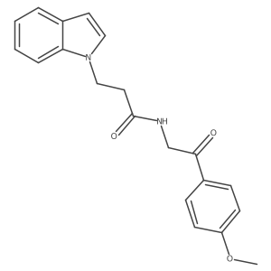 3-(1H-indol-1-yl)-N-[2-(4-methoxyphenyl)-2-oxoethyl]propanamide Structure