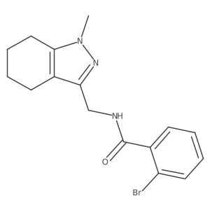 2-bromo-N-[(1-methyl-4,5,6,7-tetrahydro-1H-indazol-3-yl)methyl]benzamide结构式