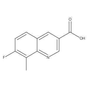 7-Fluoro-8-methyl-quinoline-3-carboxylic acid结构式