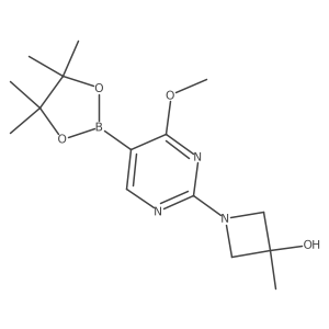 1-[4-Methoxy-5-(4,4,5,5-tetramethyl-1,3,2-dioxaborolan-2-yl)-2-pyrimidinyl]-3-methyl-3-azetidinol Structure