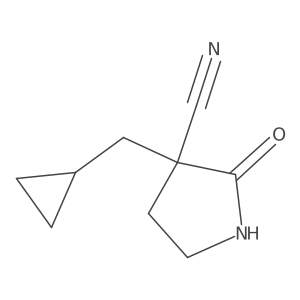 3-(Cyclopropylmethyl)-2-oxopyrrolidine-3-carbonitrile Structure
