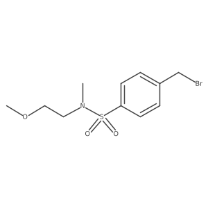 4-(bromomethyl)-N-(2-methoxyethyl)-N-methylbenzenesulfonamide结构式