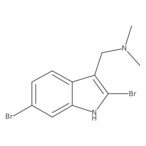 2,6-Dibromo-N,N-dimethyl-1H-indole-3-methanamine结构式