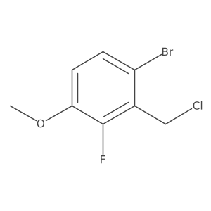 1-Bromo-2-(chloromethyl)-3-fluoro-4-methoxybenzene结构式
