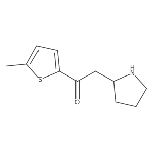1-(5-Methylthiophen-2-yl)-2-(pyrrolidin-2-yl)ethan-1-one结构式