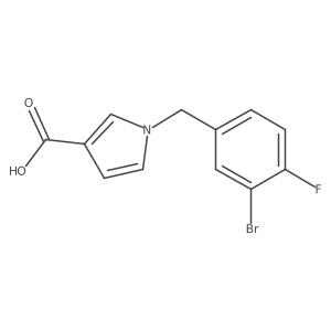 1-(3-bromo-4-fluorobenzyl)-1H-pyrrole-3-carboxylic acid结构式