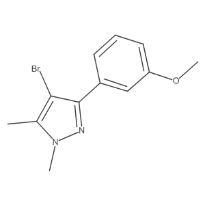 4-bromo-3-(3-methoxyphenyl)-1,5-dimethyl-1H-pyrazole Structure