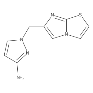 1-({imidazo[2,1-b][1,3]thiazol-6-yl}methyl)-1H-pyrazol-3-amine Structure