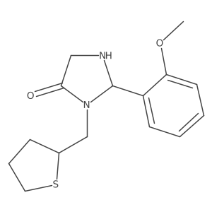 4-Imidazolidinone, 2-(2-methoxyphenyl)-3-[(tetrahydro-2-thienyl)methyl]-结构式