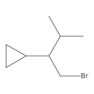 (1-Bromo-3-methylbutan-2-yl)cyclopropane Structure