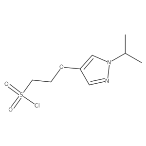 2-{[1-(propan-2-yl)-1H-pyrazol-4-yl]oxy}ethane-1-sulfonyl chloride结构式