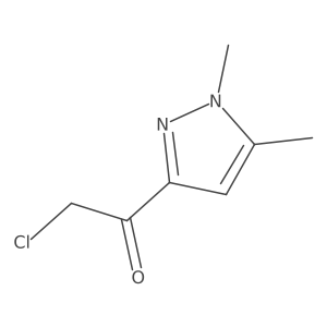 2-chloro-1-(1,5-dimethyl-1H-pyrazol-3-yl)ethan-1-one结构式