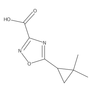5-(2,2-Dimethylcyclopropyl)-1,2,4-oxadiazole-3-carboxylic acid结构式