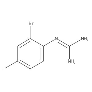 1-(2-Bromo-4-iodophenyl)guanidine结构式