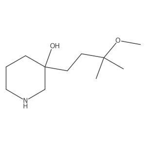 3-(3-Methoxy-3-methylbutyl)piperidin-3-ol结构式