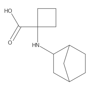 Cyclobutanecarboxylic acid, 1-(bicyclo[2.2.1]hept-2-ylamino)-结构式
