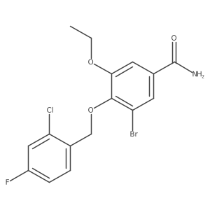 3-Bromo-4-((2-chloro-4-fluorobenzyl)oxy)-5-ethoxybenzamide Structure