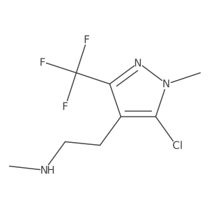 {2-[5-chloro-1-methyl-3-(trifluoromethyl)-1H-pyrazol-4-yl]ethyl}(methyl)amine结构式