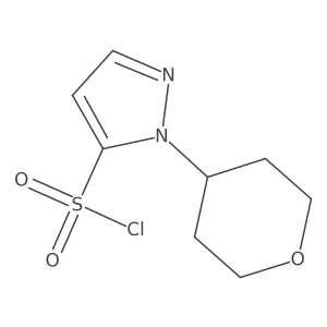1-(Oxan-4-yl)-1H-pyrazole-5-sulfonyl chloride结构式