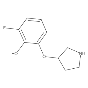 2-Fluoro-6-(pyrrolidin-3-yloxy)phenol结构式