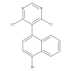 5-(4-Bromonaphthalen-1-yl)-4,6-dichloropyrimidine结构式