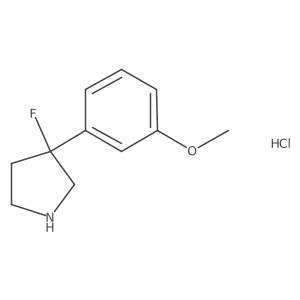3-Fluoro-3-(3-methoxyphenyl)pyrrolidine hydrochloride结构式