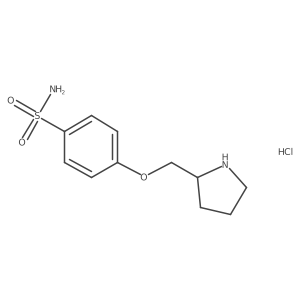 4-(Pyrrolidin-2-ylmethoxy)benzene-1-sulfonamide hydrochloride结构式
