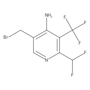 5-(Bromomethyl)-2-(difluoromethyl)-3-(trifluoromethyl)pyridin-4-amine Structure