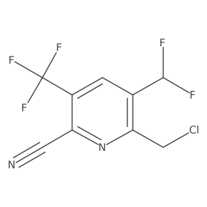 2-(Chloromethyl)-6-cyano-3-(difluoromethyl)-5-(trifluoromethyl)pyridine Structure