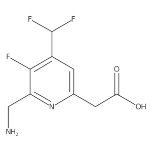 2-(Aminomethyl)-4-(difluoromethyl)-3-fluoropyridine-6-acetic acid Structure