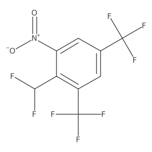 2-(Difluoromethyl)-1-nitro-3,5-bis(trifluoromethyl)benzene结构式