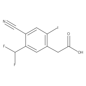4-Cyano-5-difluoromethyl-2-iodophenylacetic acid Structure