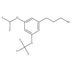 1-(3-Bromopropyl)-3-(difluoromethoxy)-5-(trifluoromethoxy)benzene Structure