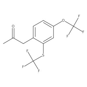 1-(4-(Trifluoromethoxy)-2-(trifluoromethylthio)phenyl)propan-2-one结构式