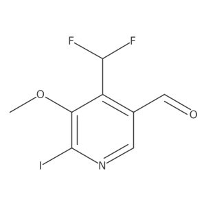 4-(Difluoromethyl)-6-iodo-5-methoxynicotinaldehyde Structure