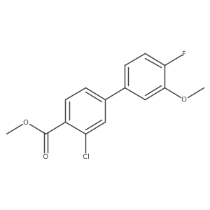 Methyl 2-chloro-4-(4-fluoro-3-methoxyphenyl)benzoate结构式
