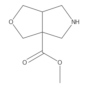 Methyl hexahydro-1H-furo[3,4-c]pyrrole-3a-carboxylate结构式