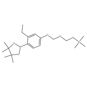 (2-((3-Ethyl-4-(4,4,5,5-tetramethyl-1,3,2-dioxaborolan-2-YL)phenoxy)methoxy)ethyl)trimethylsilane Structure