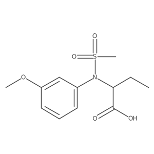 2-[(3-Methoxyphenyl)(methylsulfonyl)amino]butanoic acid Structure
