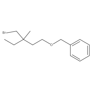 ({[3-(Bromomethyl)-3-methylpentyl]oxy}methyl)benzene Structure