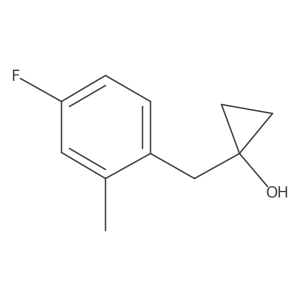 1-[(4-Fluoro-2-methylphenyl)methyl]cyclopropan-1-ol结构式