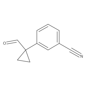 3-(1-Formylcyclopropyl)benzonitrile Structure