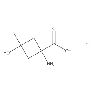 1-Amino-3-hydroxy-3-methylcyclobutane-1-carboxylic acid hydrochloride Structure