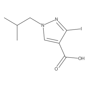 3-Iodo-1-isobutyl-1H-pyrazole-4-carboxylic acid Structure