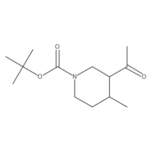 tert-Butyl 3-acetyl-4-methylpiperidine-1-carboxylate Structure