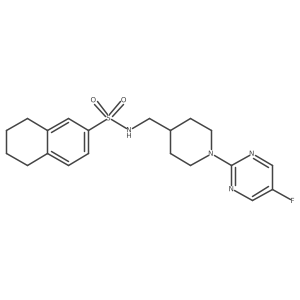 N-((1-(5-fluoropyrimidin-2-yl)piperidin-4-yl)methyl)-5,6,7,8-tetrahydronaphthalene-2-sulfonamide结构式